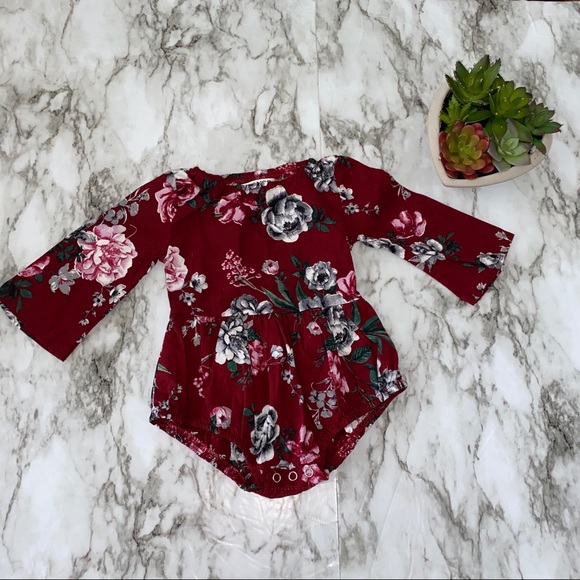 Sayoo 70 Maroon long sleeve onsie romper - Picture 1 of 5